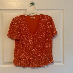 Orange floral top